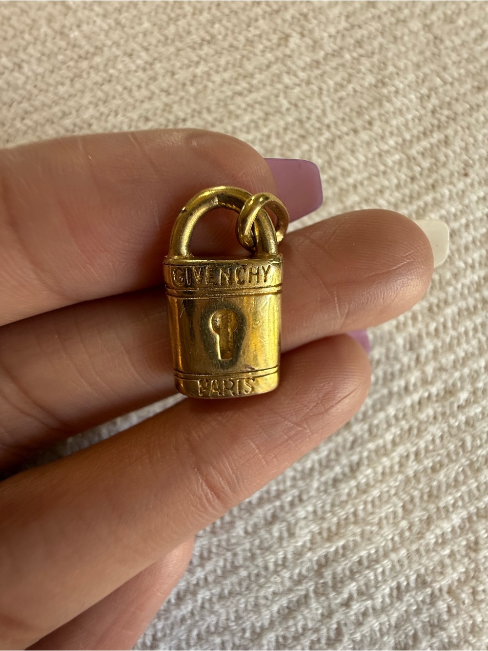 Givenchy Gold Padlock Charm Pendant - Women Jewelry